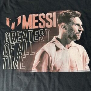 Messi Black Men's Large T Shirt  New 958‎